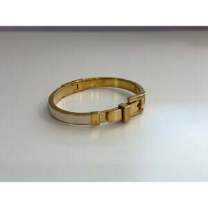 MICHAEL KORS Gold/White Buckle Cuff Bracelet